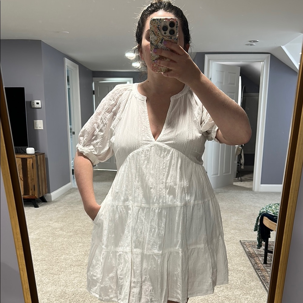 *2 for $10* lightweight white mini dress